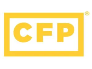 Yellow CFP logo in rectangular frame