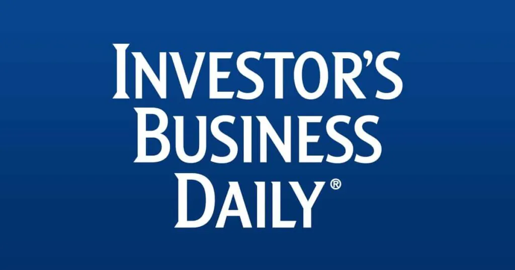 Investor's Business Daily logo on blue background